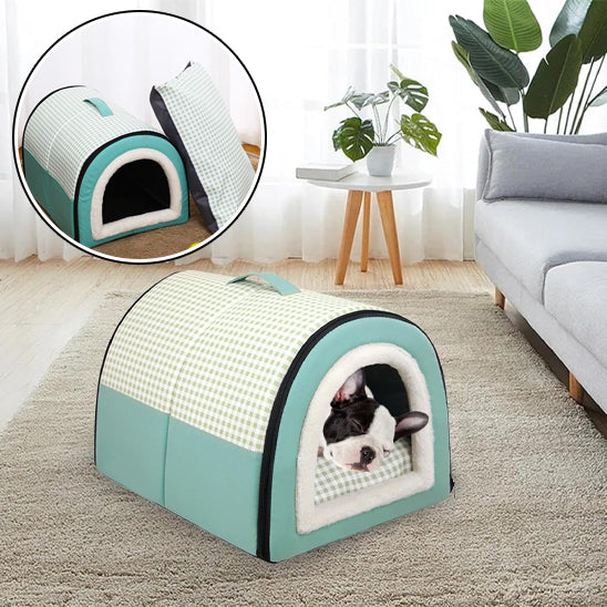 🐶La Niche pour chien maison, confortable et durable, conçue avec des matériaux de première qualité, lui assure sécurité en toute saison où il pourra se reposer.