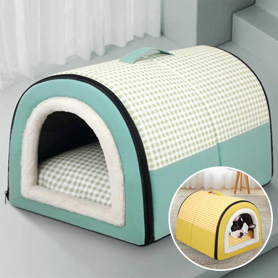 🐶La Niche pour chien maison, confortable et durable, conçue avec des matériaux de première qualité, lui assure sécurité en toute saison où il pourra se reposer.