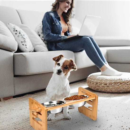 🐶Bols surélevés en bambou, la solution parfaite pour le confort de votre animal réglable représentent une innovation dans l'alimentation de nos fidèles compagnons.