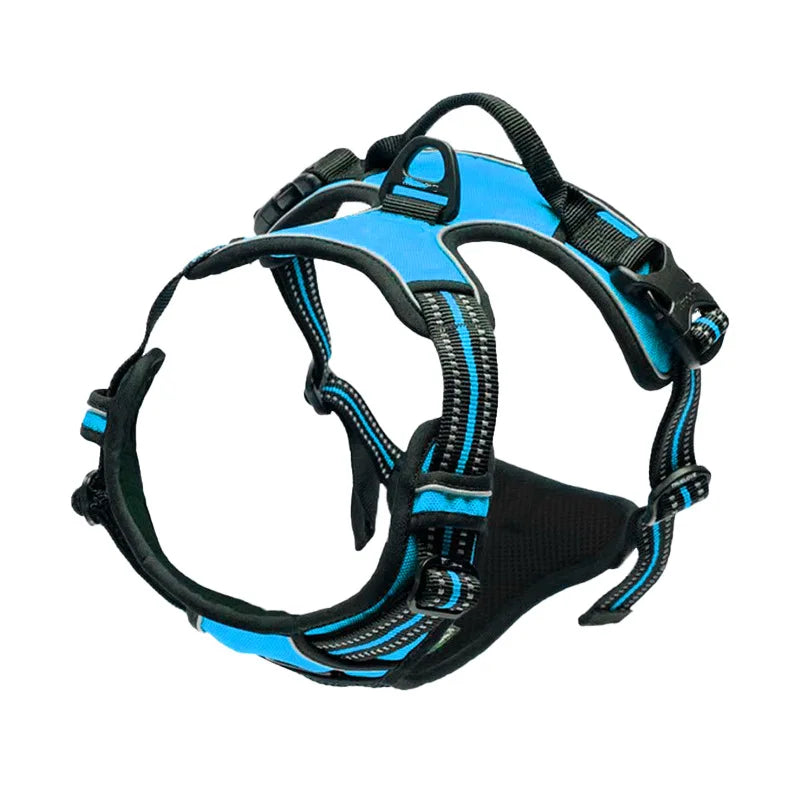 đ DĂ©couvrez notre harnais pour chien anti-traction : confort maximal et sĂ©curitĂ© optimale pour vos promenades. Disponible en 3 tailles !harnais-pour-chien-bleu-anti-traction