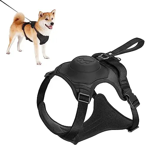 🐕Découvrez notre harnais pour chien innovant, la solution parfaite pour des promenades sûres et confortables. Combine un harnais et une laisse rétractable.