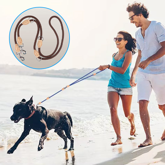 đ DĂ©couvrez notre laisse pour chien anti-emmĂȘlement : lĂ©gĂšre, rĂ©sistante et adaptable pour 2 chiens. Transformez vos promenades dĂšs aujourd'hui !