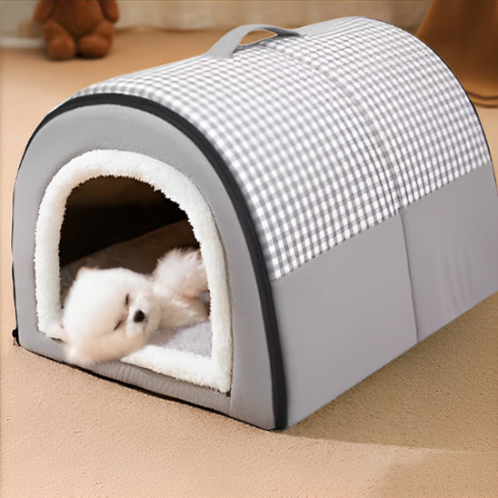 🐶La Niche pour chien maison, confortable et durable, conçue avec des matériaux de première qualité, lui assure sécurité en toute saison où il pourra se reposer.