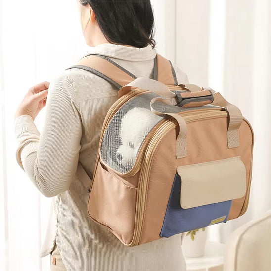 đ¶Sac multifonctionnel pour chien : le compagnon idĂ©al pour vos voyages, conçu spĂ©cialement pour le transport de vos animaux de compagnie. Un espace confortable