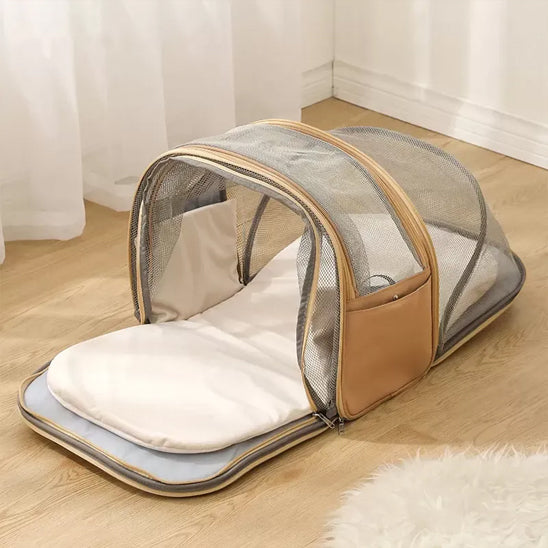 đ¶Sac multifonctionnel pour chien : le compagnon idĂ©al pour vos voyages, conçu spĂ©cialement pour le transport de vos animaux de compagnie. Un espace confortable