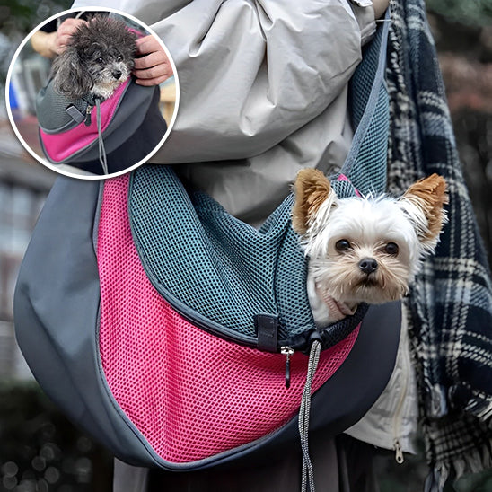 🐕Le Sac à dos en bandoulière : confort et sécurité pour vos sorties, la solution pour transporter en toute sérénité. Conçu spécialement pour les petits chiens.