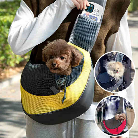 🐕Le Sac à dos en bandoulière : confort et sécurité pour vos sorties, la solution pour transporter en toute sérénité. Conçu spécialement pour les petits chiens.
