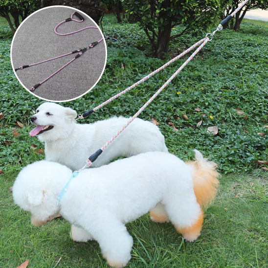  🐶Laisse pour chiens doubles : la solution parfaite pour promener deux chiens Fini les enchevêtrements à gérer plusieurs laisses ! Dans vos promenades 
