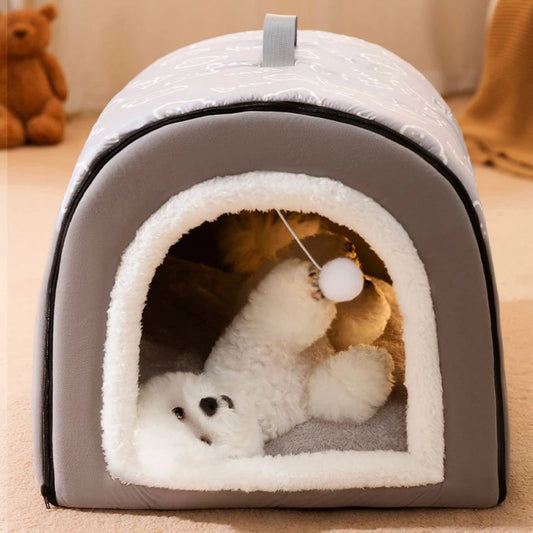 🏠 Offrez un refuge douillet avec notre niche pour chien design. Lavable, pliable et ultra-confortable pour le bien-être de votre compagnon. Commandez maintenant !