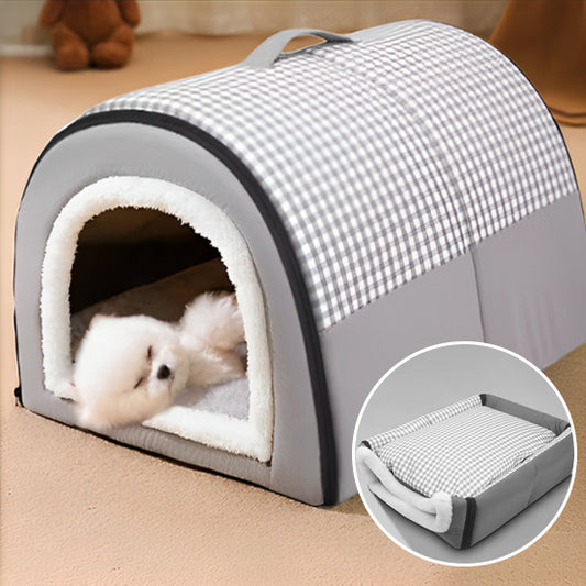🐶La Niche pour chien maison, confortable et durable, conçue avec des matériaux de première qualité, lui assure sécurité en toute saison où il pourra se reposer. niche-pour-chien-rétractable-maison