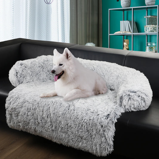 Lit pour chien–gris-clair-housse