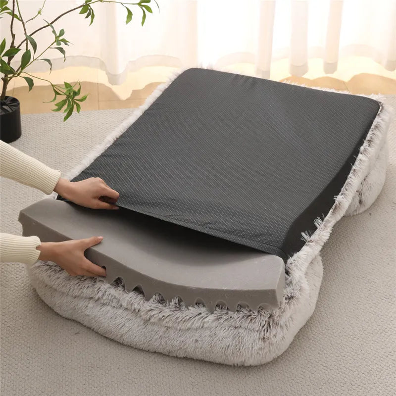 🐕Douceur et sécurité pour votre compagnon Notre Grand lit pour chien en peluche combine douceur,     pour garantir à votre animal un sommeil profond et réparateur. 